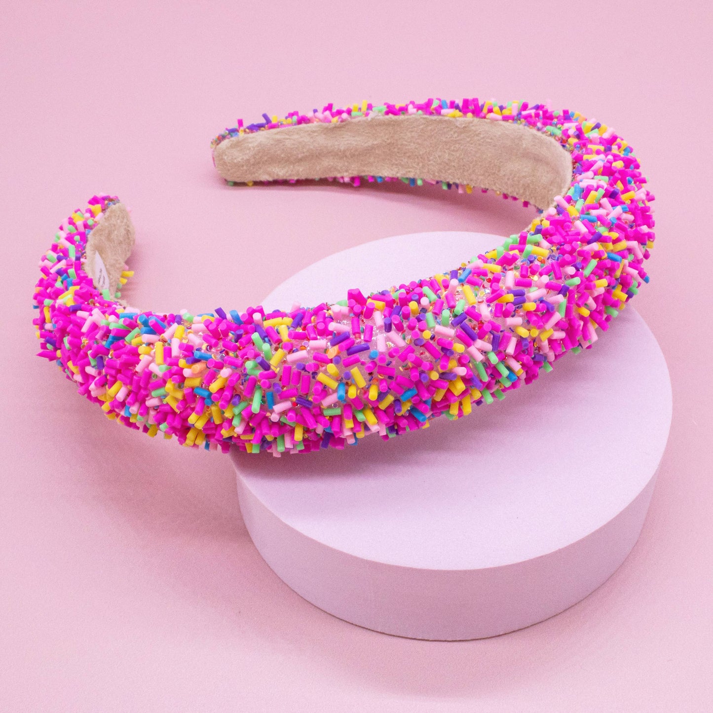 Padded Sprinkles Headband: Light Blue