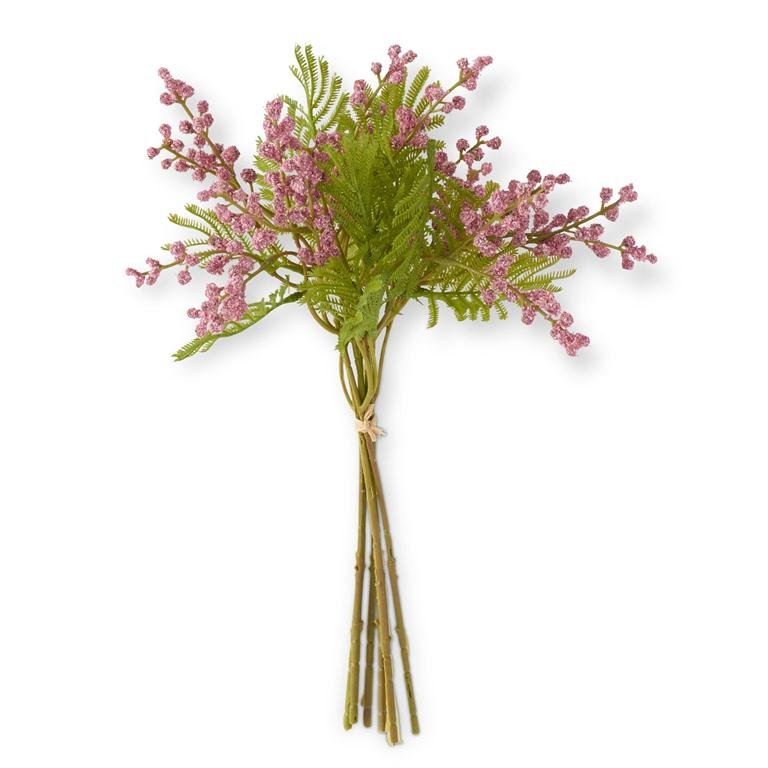 15 Inch Pink Berry w/Foliage Bundle (6 Stems) - Bria Blair Creative