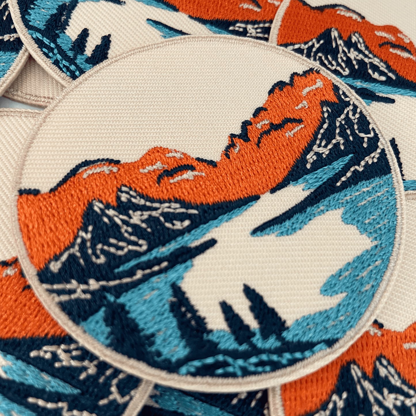 2 1/2" Round Scenic Patch - Embroidered Hat Patch: 2.5" Embroidered Patch - Bria Blair Creative