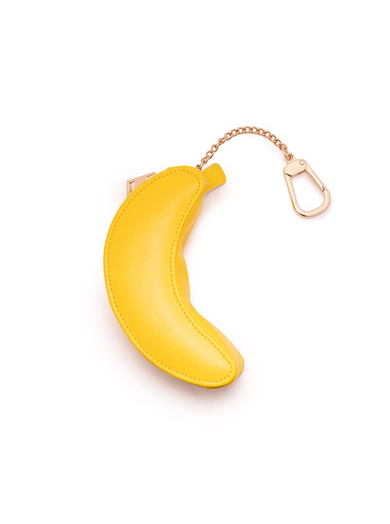 2 - in - 1 Bag Charm & Reusable Shopper Bag - Ripe Yellow Banana - Bria Blair Creative