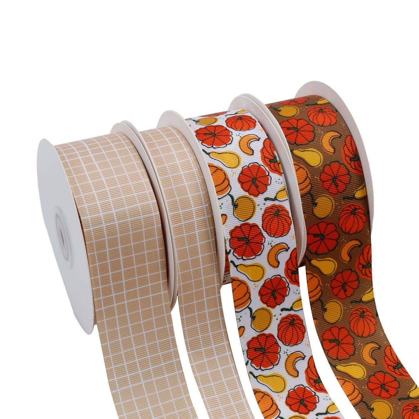 HARVEST CHECK GROSGRAIN RIBBON: 7/8" - 100 yard
