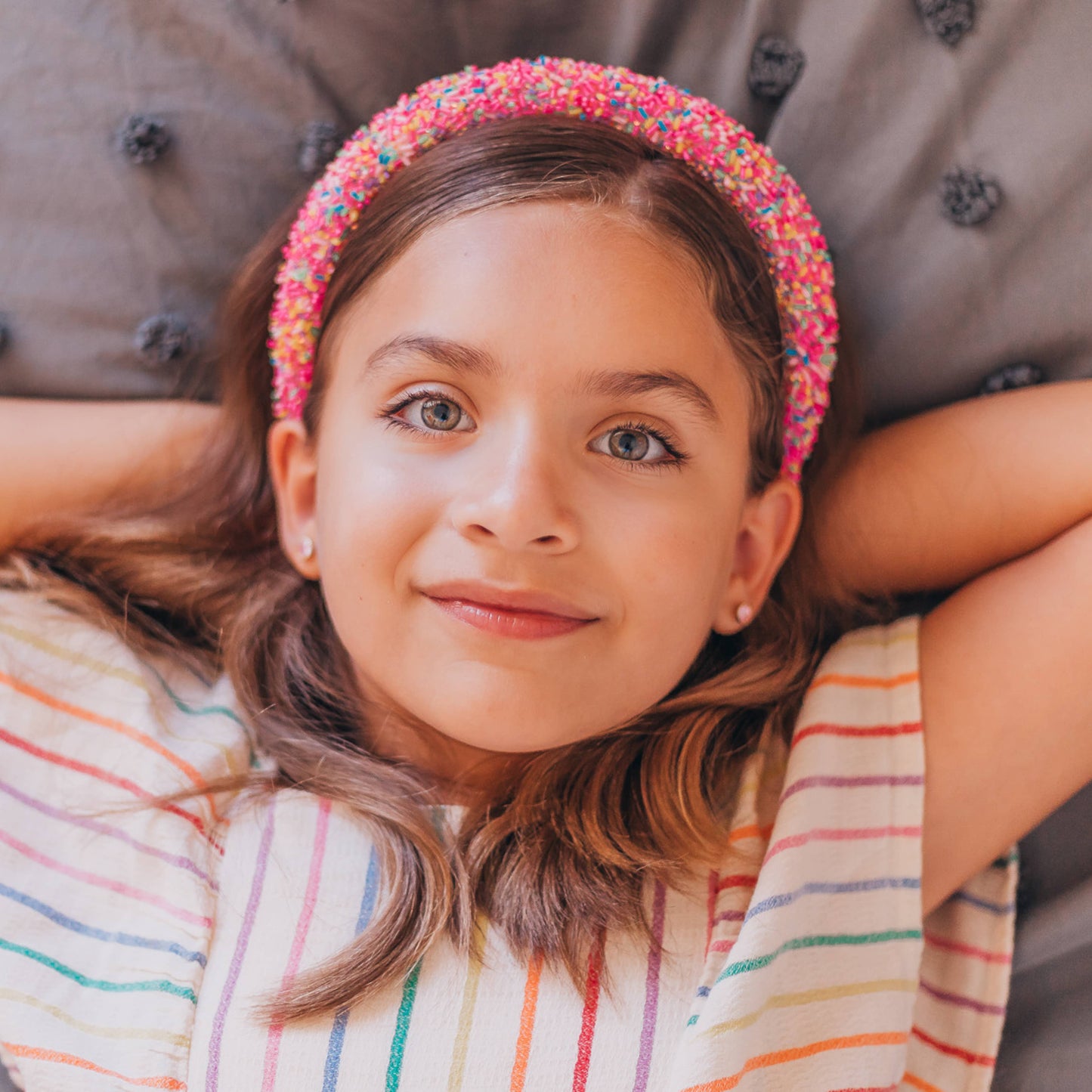 Padded Sprinkles Headband: Light Blue