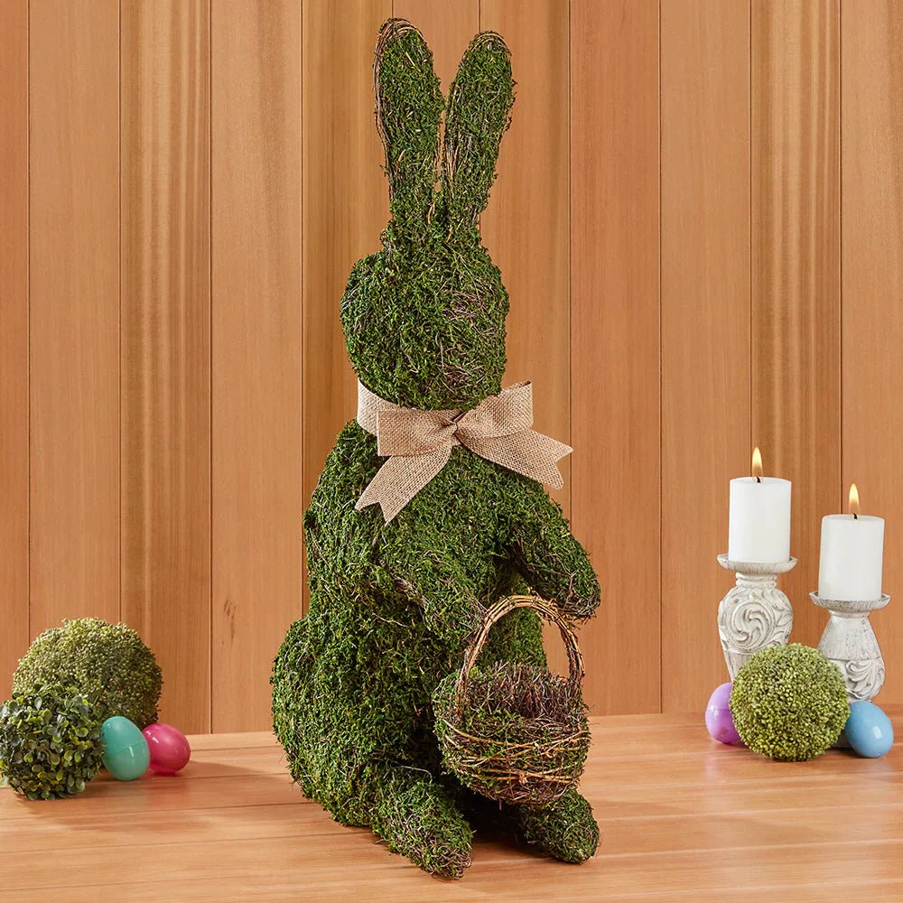 30" Mossy Bunny with Basket - Bria Blair Creative