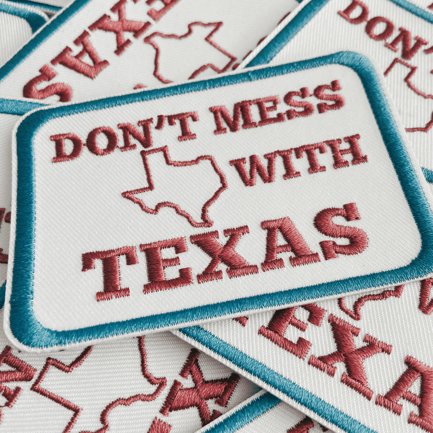 3.5" Don't Mess With TEXAS - Embroidered Hat Patch: QTY 1 - Bria Blair Creative