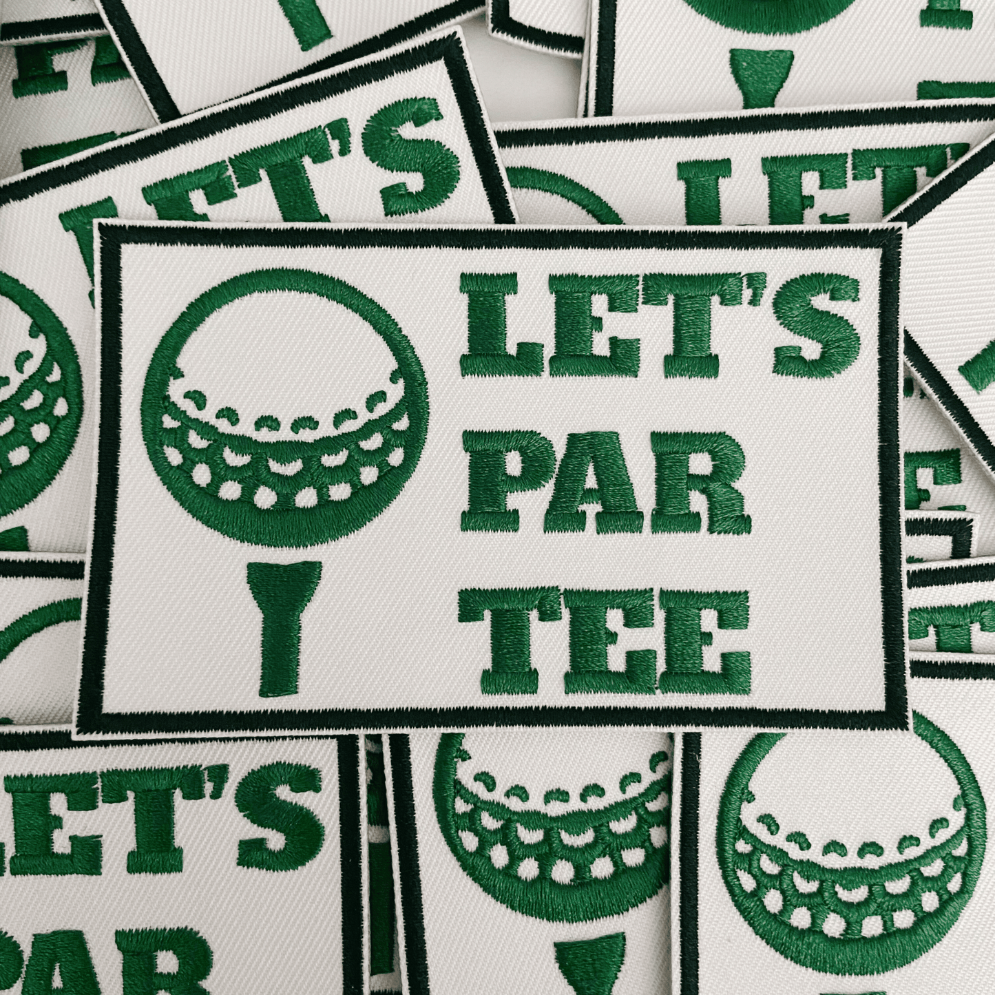 3.5" LET'S PAR TEE (golf) - Embroidered Hat Patch: 4" Embroidered Patch - Bria Blair Creative