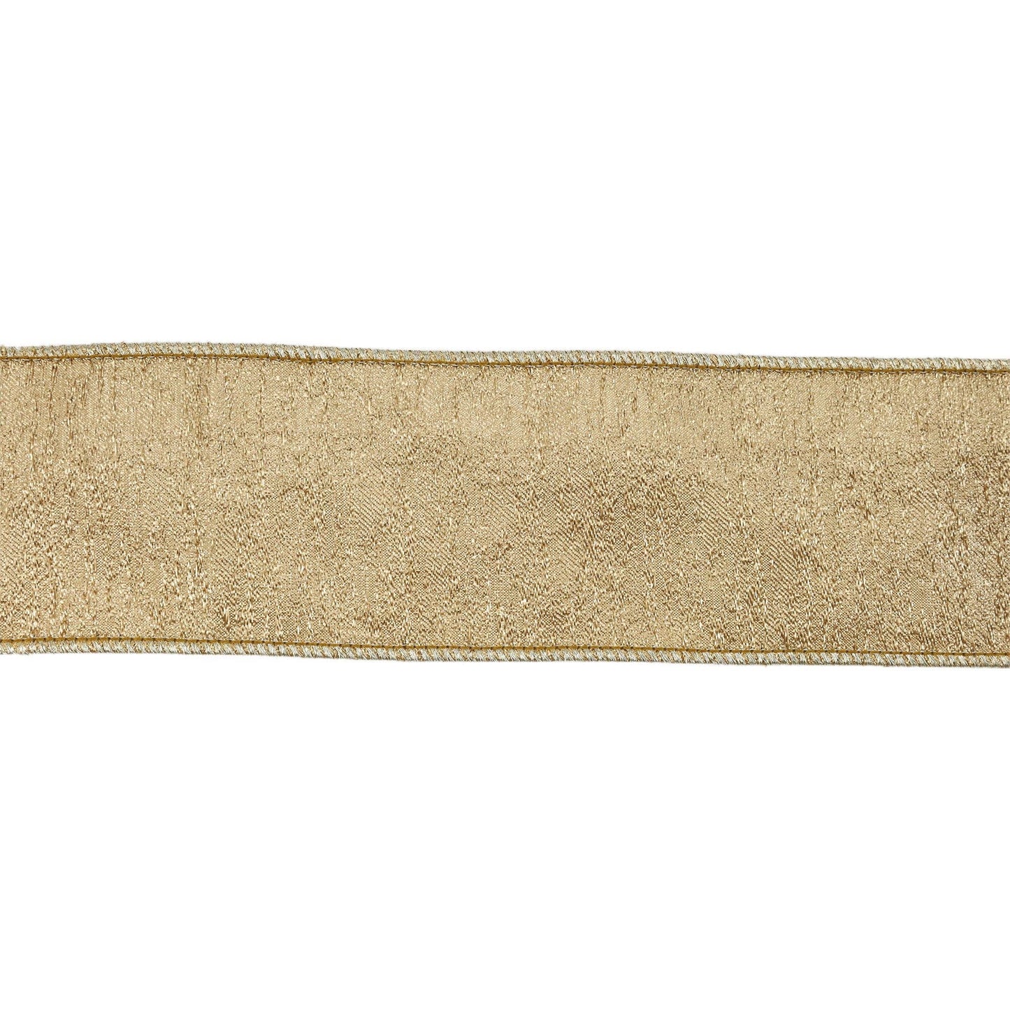 Textured Gold Metallic Wired Ribbon 5 Yard Roll