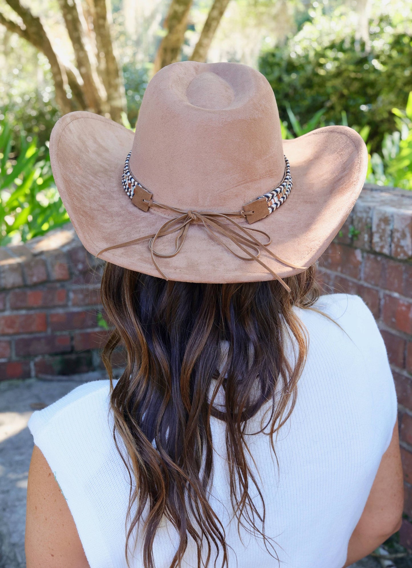 Rooney Suede Feel Hat with Band BROWN: Default