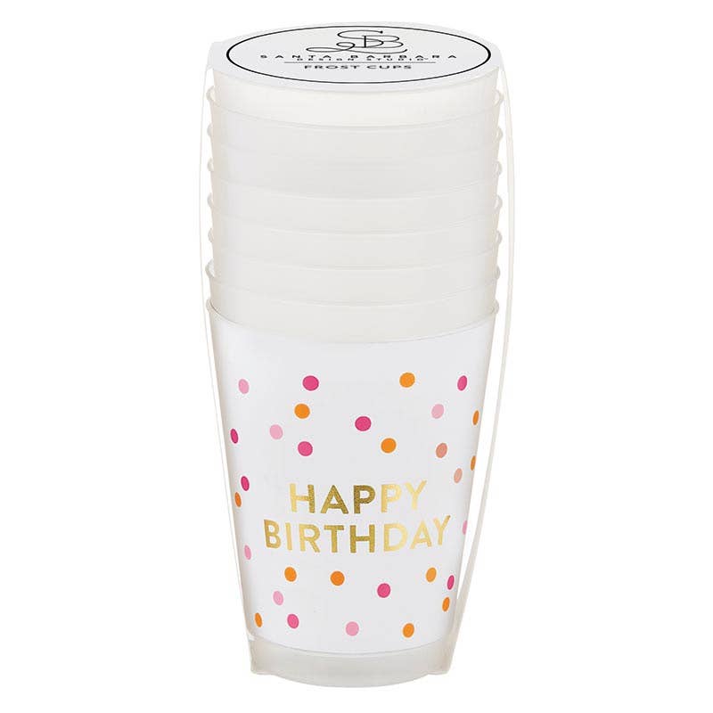 Gold Foil Frost Cup - Happy Birthday