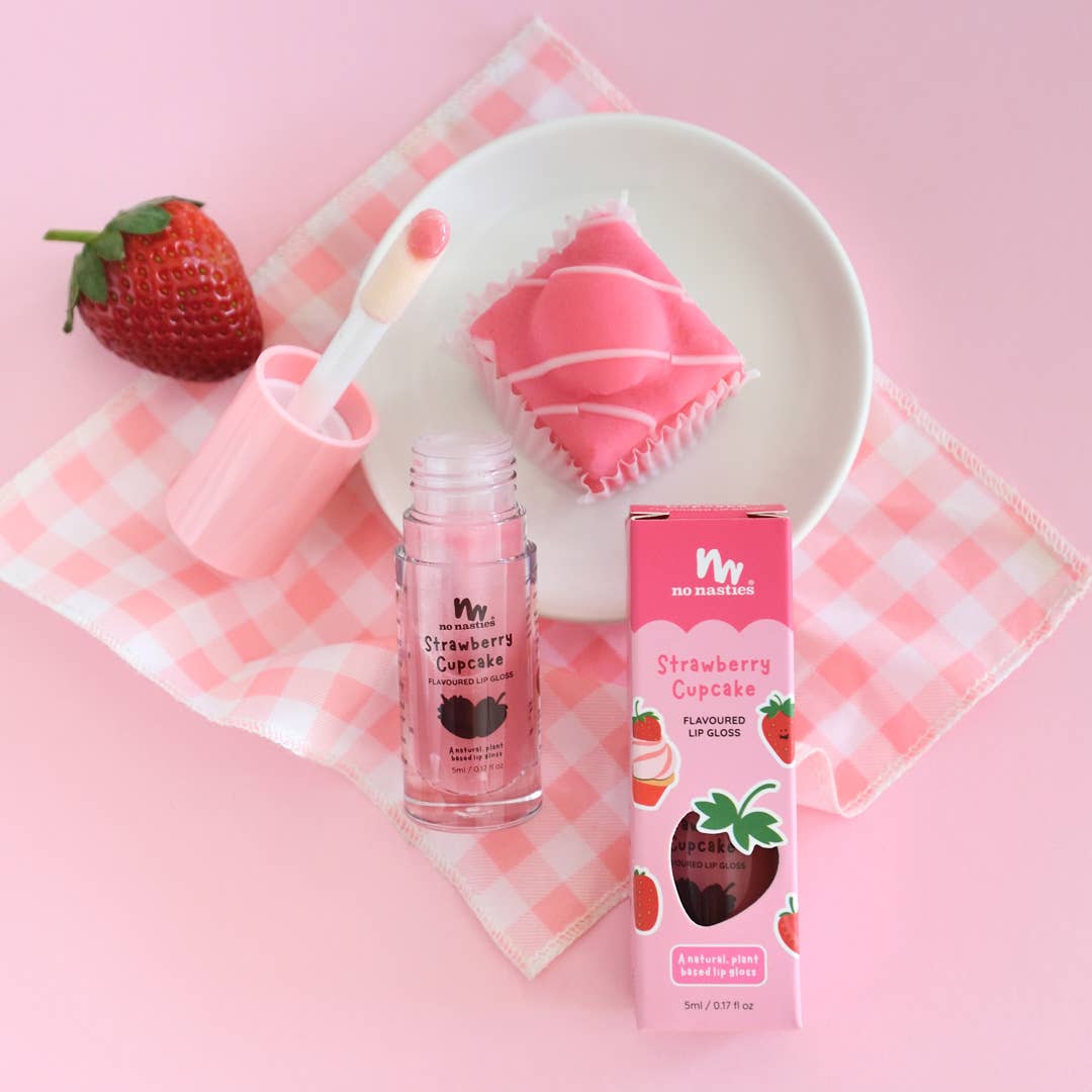 Natural Kids Lip Gloss Wands - Multiple Flavours available: Juicy Watermelon - Watermelon Coloured