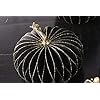 4" Black with Gold Trim Honeycomb Pumpkin