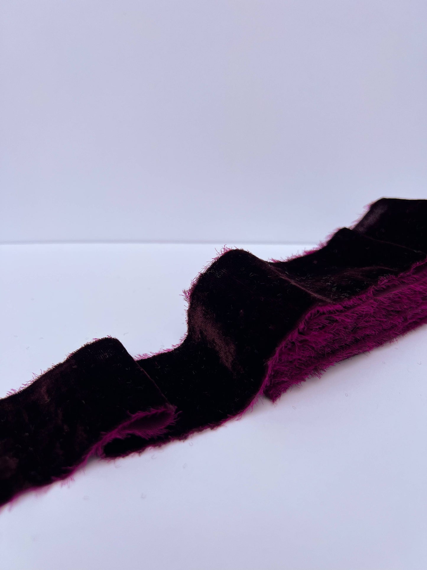 2" Velvet Ribbon - Raw Edge - 29 Colors: Red