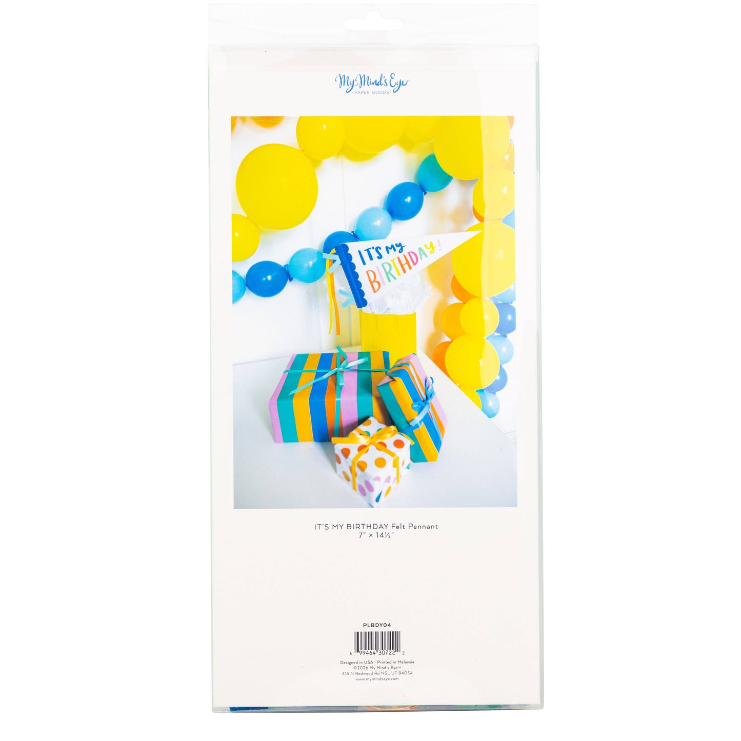 PLBDY04 - Bright Birthday Felt Pennant Banner