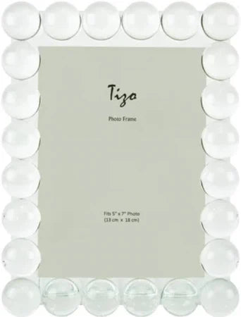 Crystal Glass 4 x 6 Inch Bubble Picture Frame