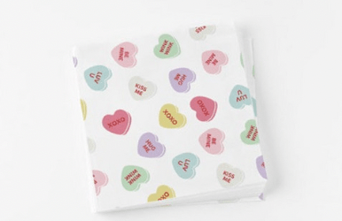 5" Square Conversation Paper Hearts Napkins - Bria Blair Creative