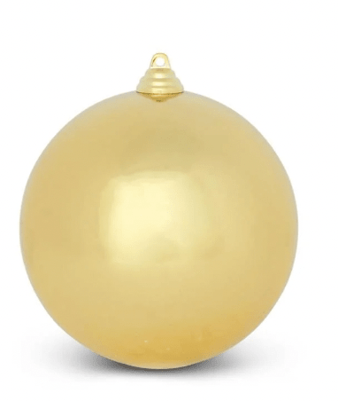 5.5 Inch Gold Shiny Shatterproof Round Ornament - Bria Blair Creative