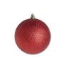 5.5" Red Glittered Shatterproof Round Ornament - Bria Blair Creative