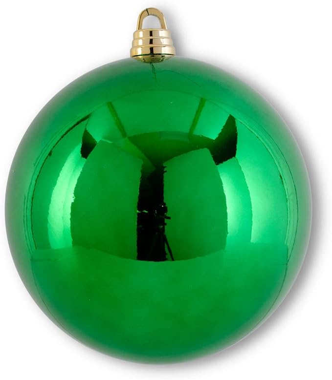12.5" Dark Green Shiny Shatterproof Ornament
