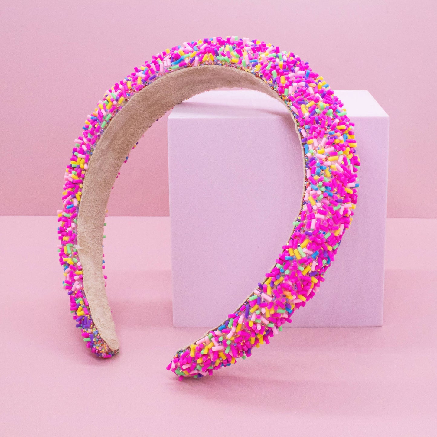 Padded Sprinkles Headband: Light Blue