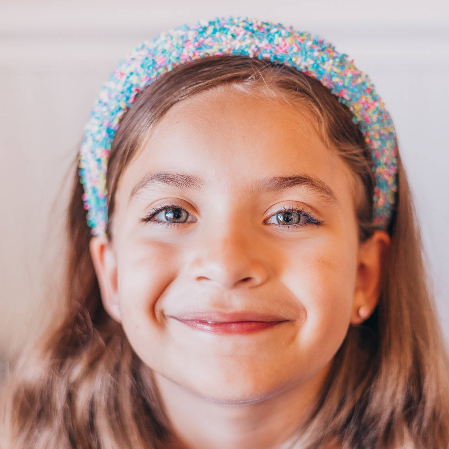 Padded Sprinkles Headband: Light Blue