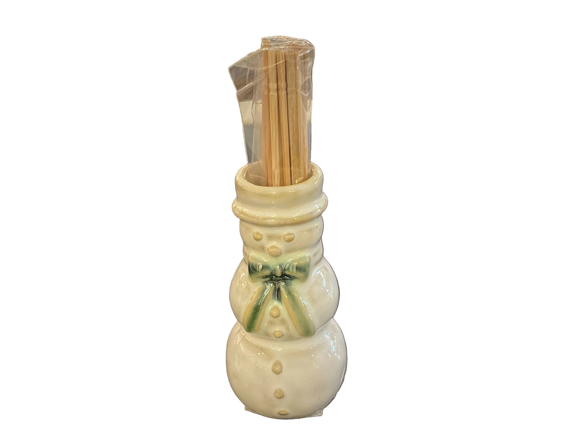Mud Pie Snowman Toothpick Holder