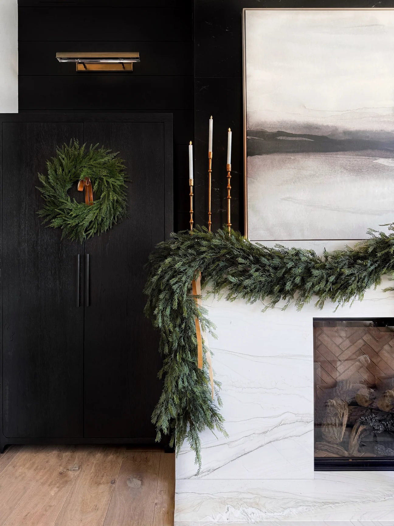 80" Dark Green Fir Pine Garland - Bria Blair Creative