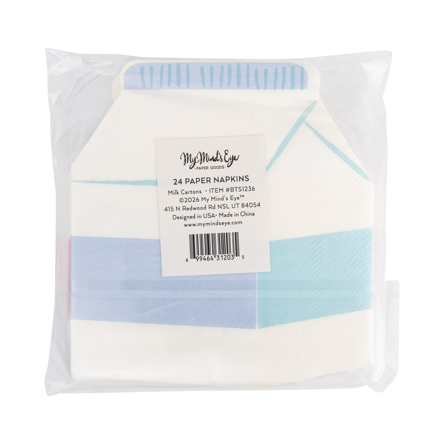 BTS1236 - Milk Carton Cocktail Napkin Set