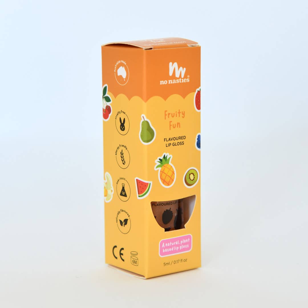 Natural Kids Lip Gloss Wands - Multiple Flavours available: Juicy Watermelon - Watermelon Coloured