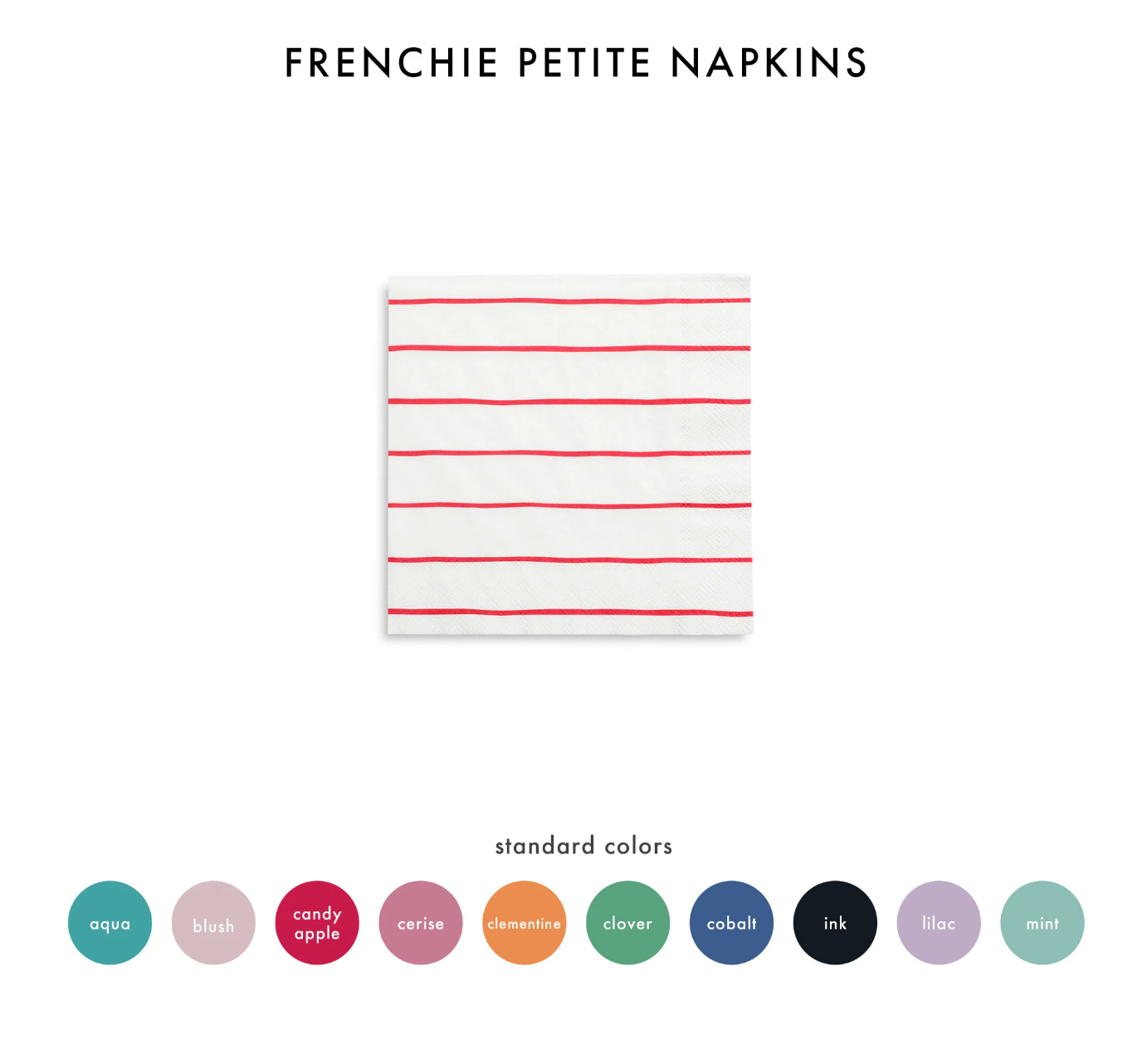 Frenchie Striped Large Napkins - 16 Pk.: Cerise