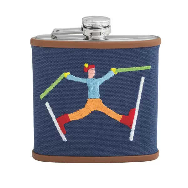 Jump Ski Needle Point Flask