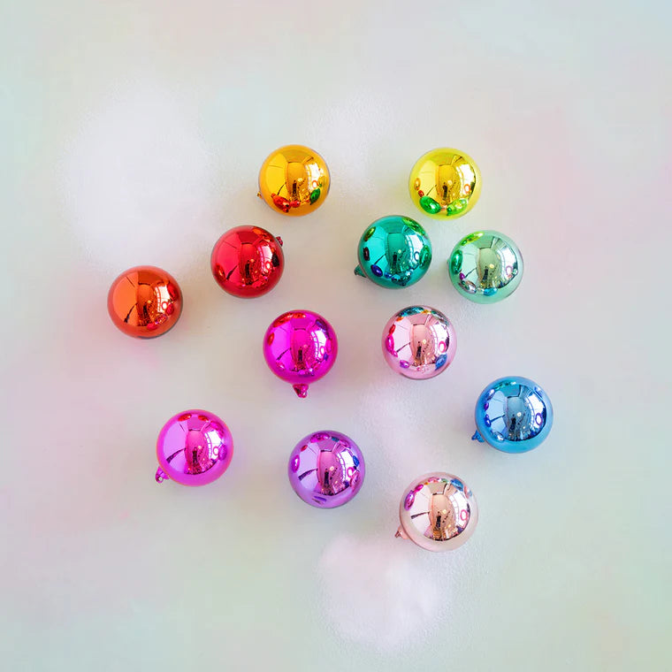 4" Rainbow Reflective Ball Ornament