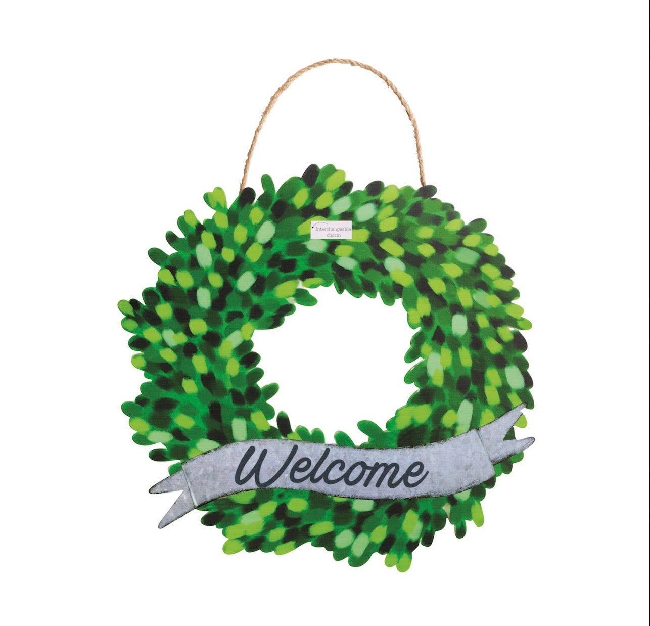 MudPie Welcome Tin Wreath