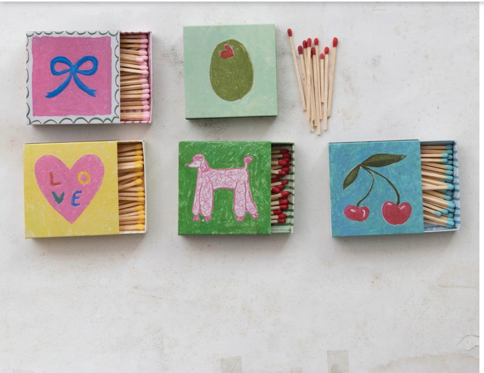 Safety Matches in Embossed Matchbox with Image, 5 Styles