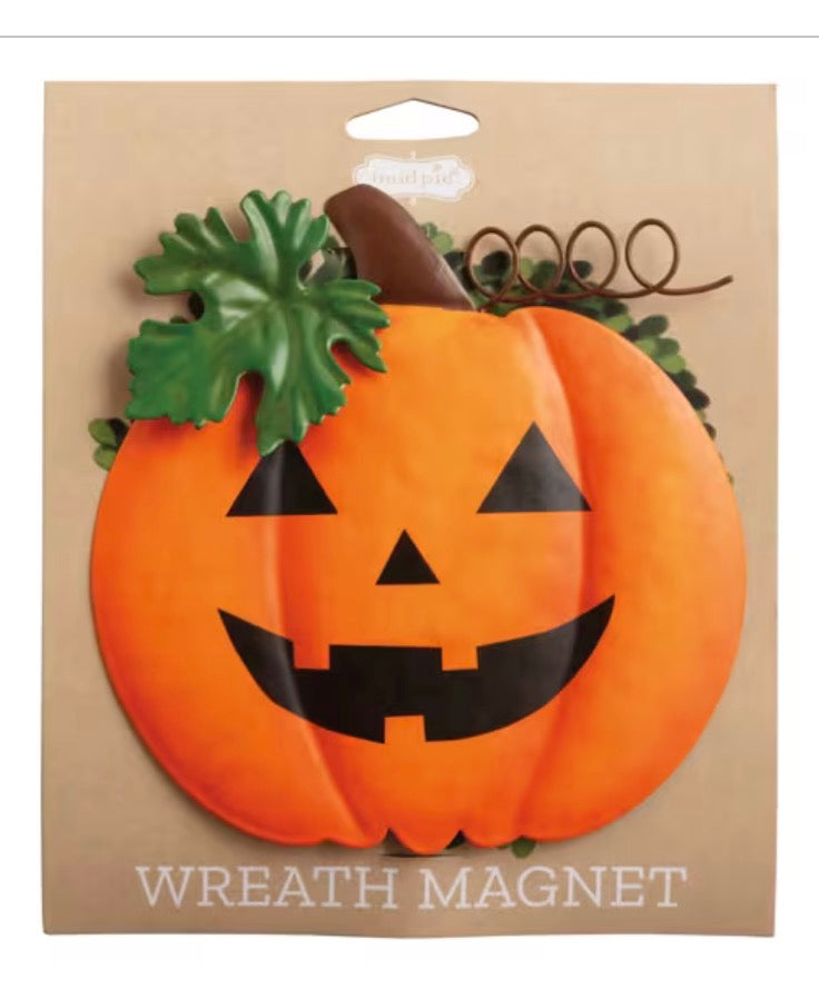 JACK-O-LANTERN WREATH MAGNET MUDPIE