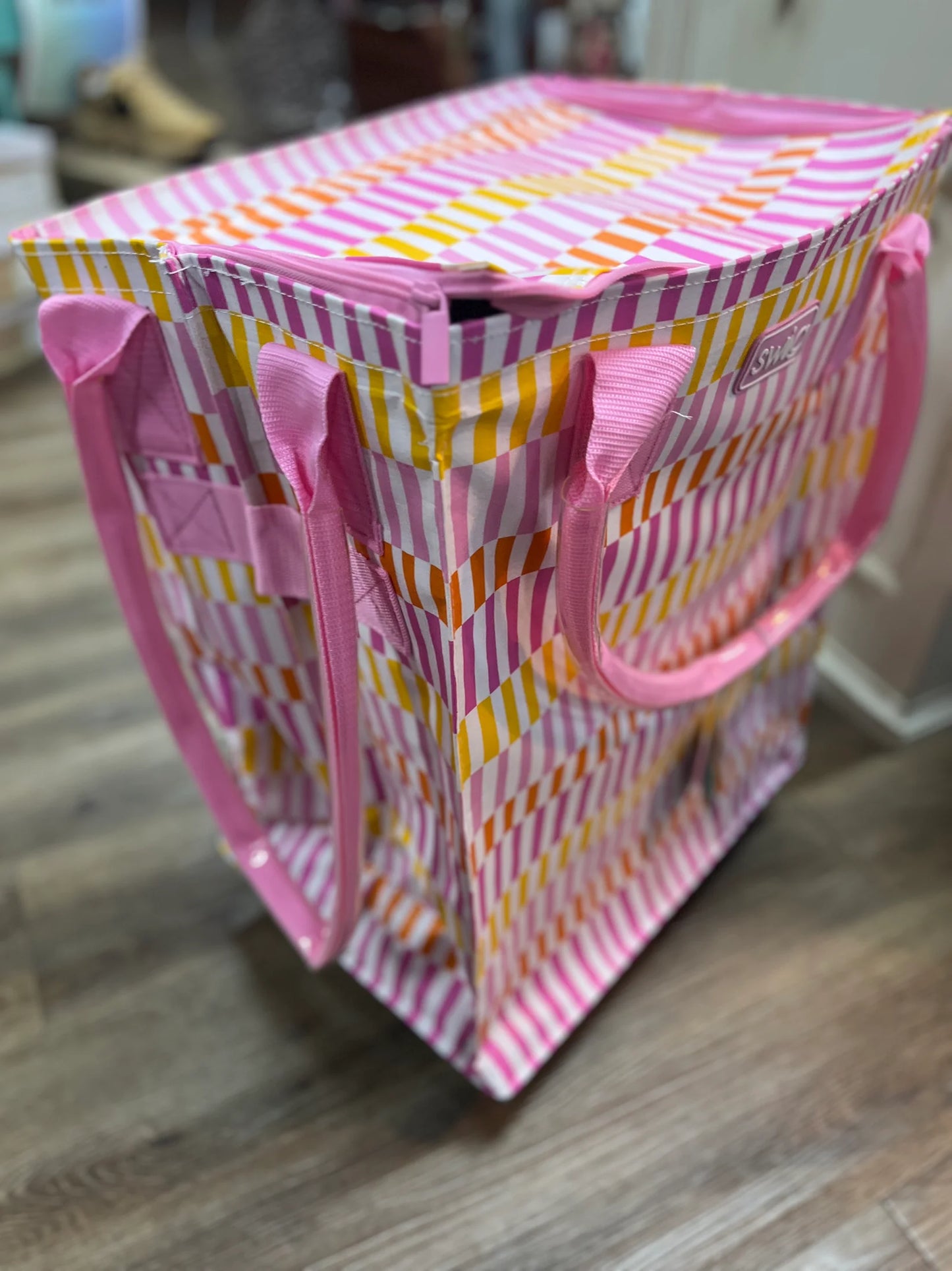 Sherbet Stripe Mega Tote Bag