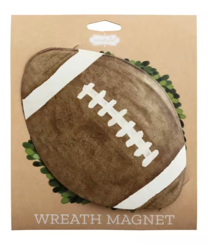 FOOTBALL WREATH MAGNET MUDPIE
