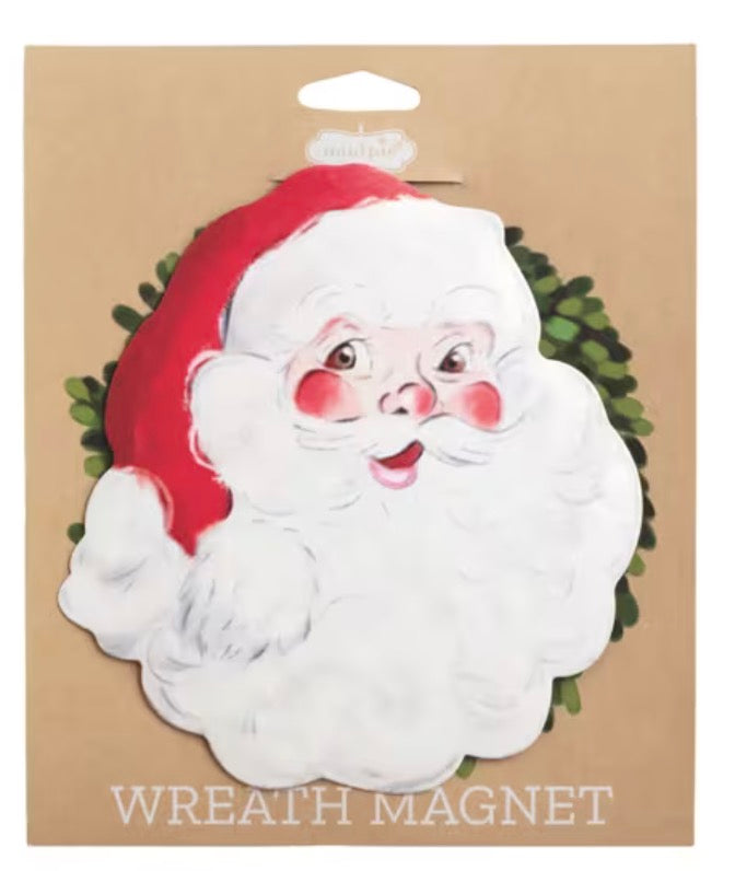 SANTA WREATH MAGNET MUDPIE