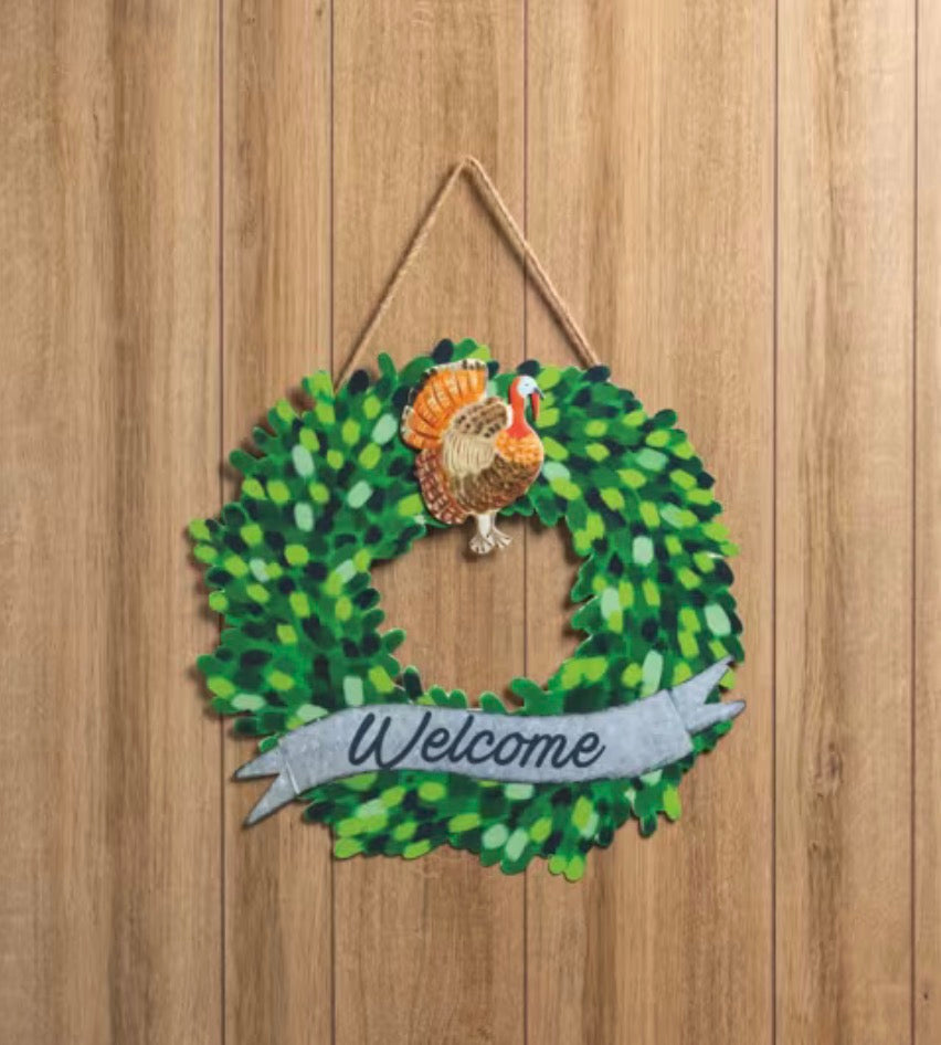 TURKEY WREATH MAGNET MudPie