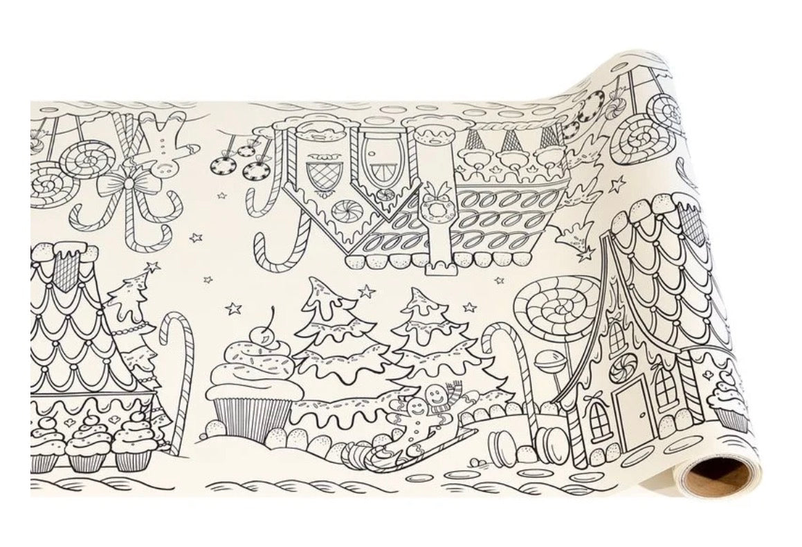 Hester & Cook Gingerbread Coloring Table Runner