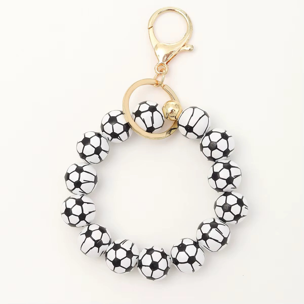 Soccer Wristlet Keychain