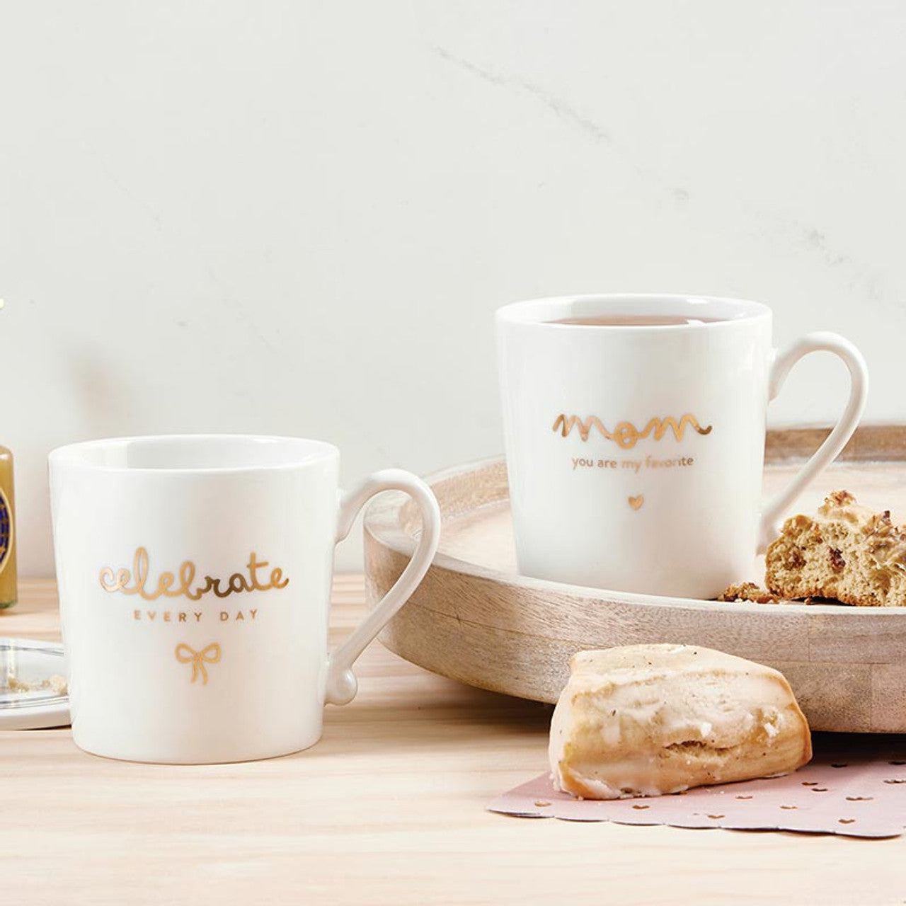 Gold Foil Ceramic Mugs - Mom You Are My Favorite