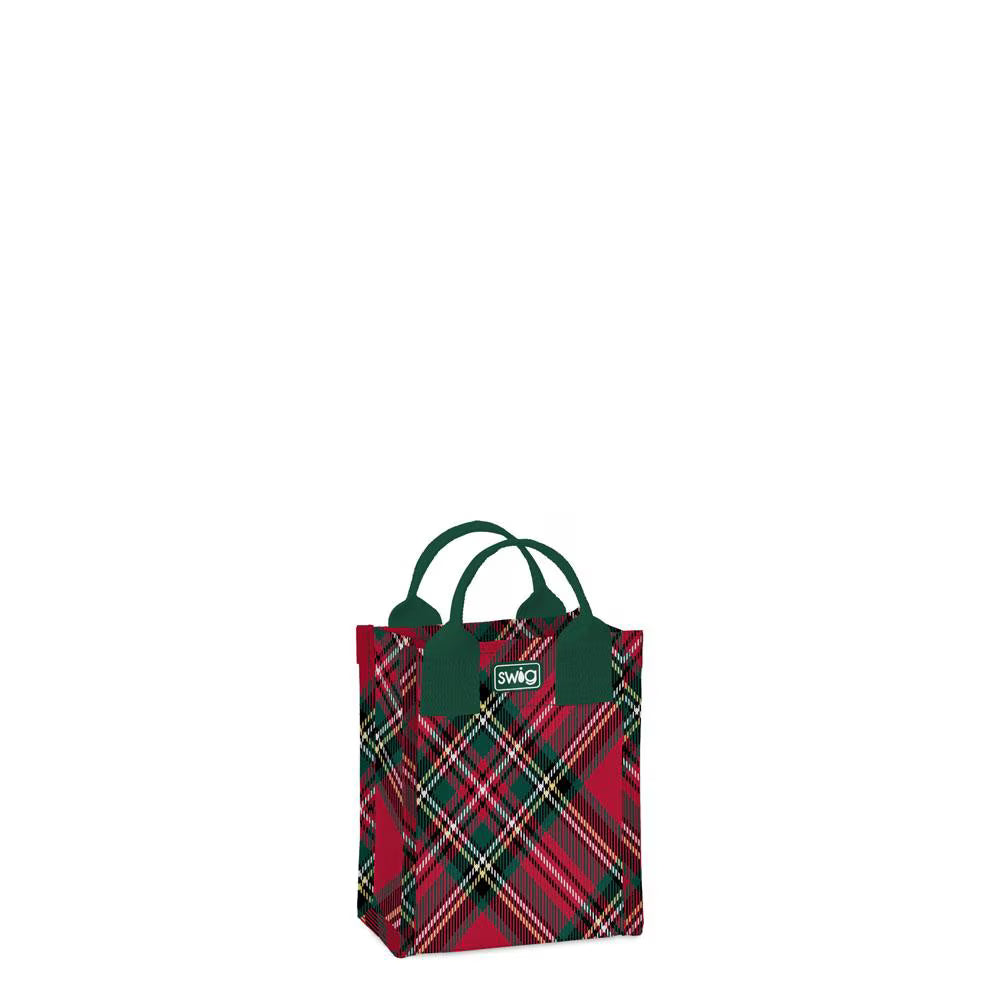 Christmas Plaid Reusable Gift Bag (Mini)