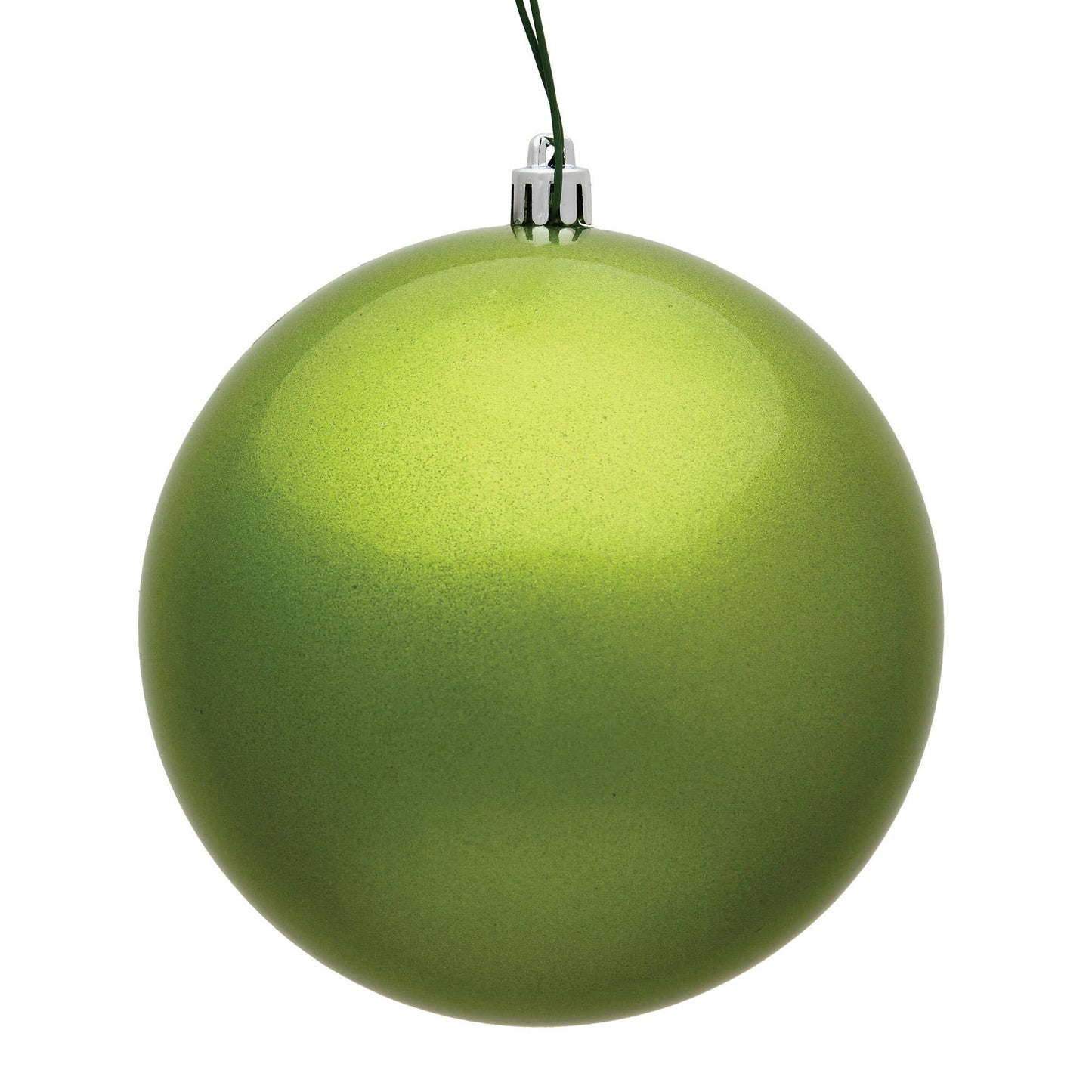 Vickerman 8" Lime Candy Ball Ornament: Lime / Plastic / 8"