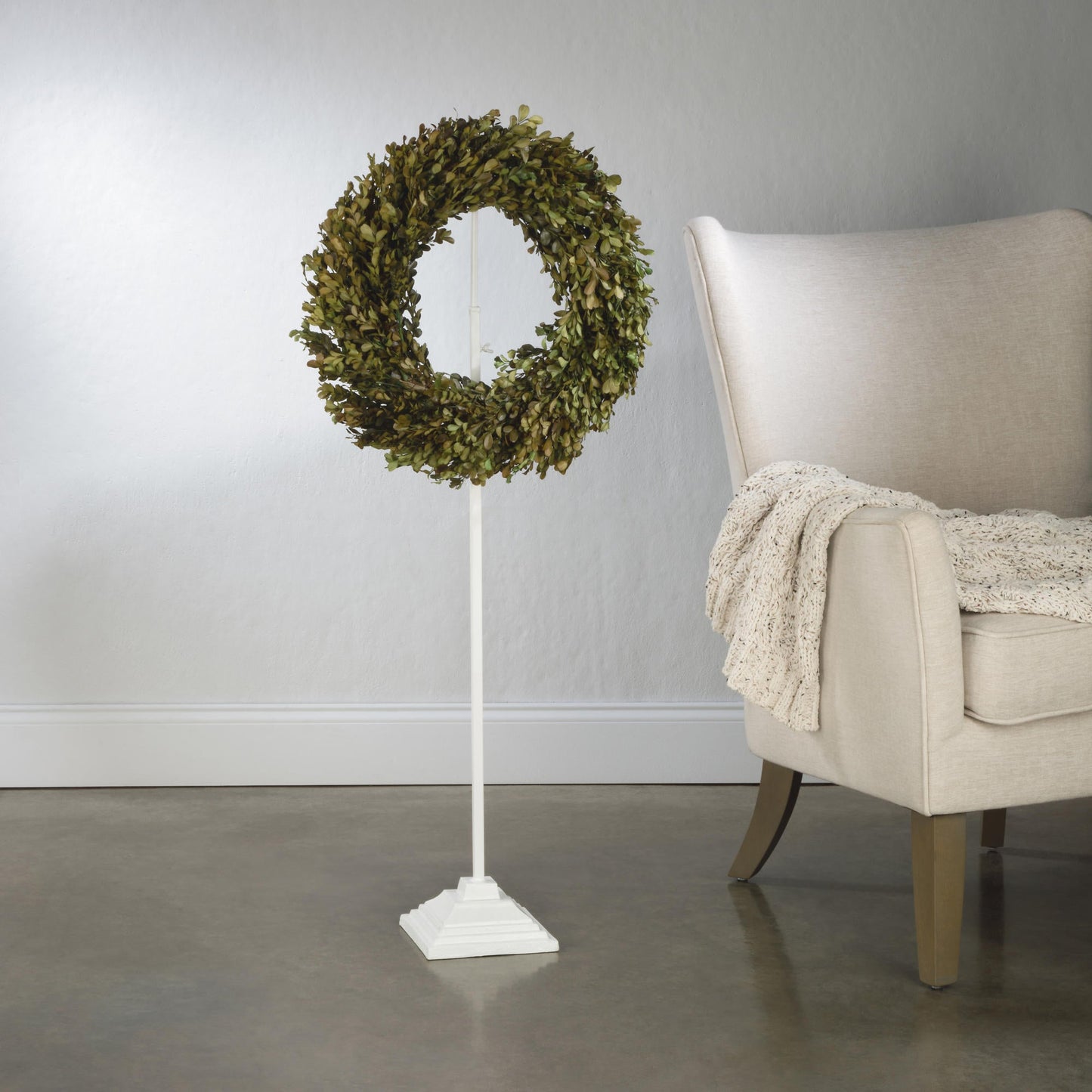 Adjustable Double Sided Metal Wreath Hanger - White - Bria Blair Creative