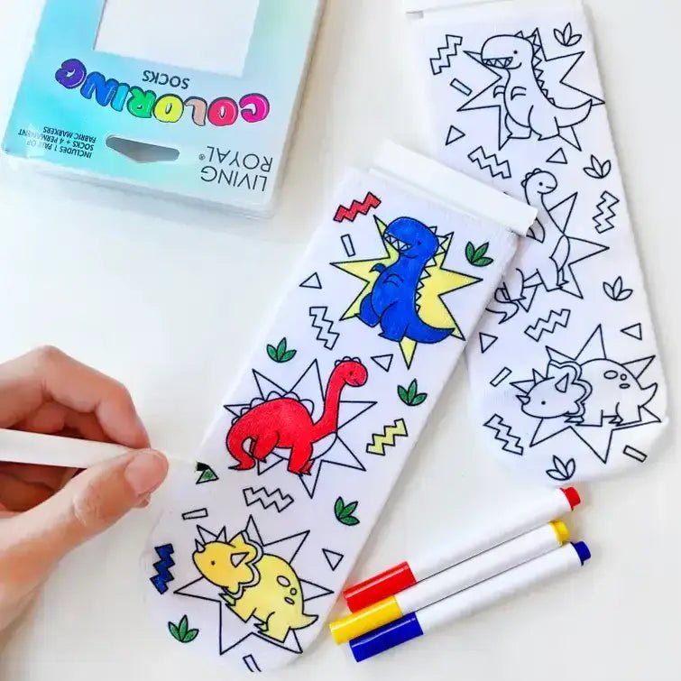 Ankle Socks - DIY Coloring Kit - Frozen Ice Cream Treats - Bria Blair Creative