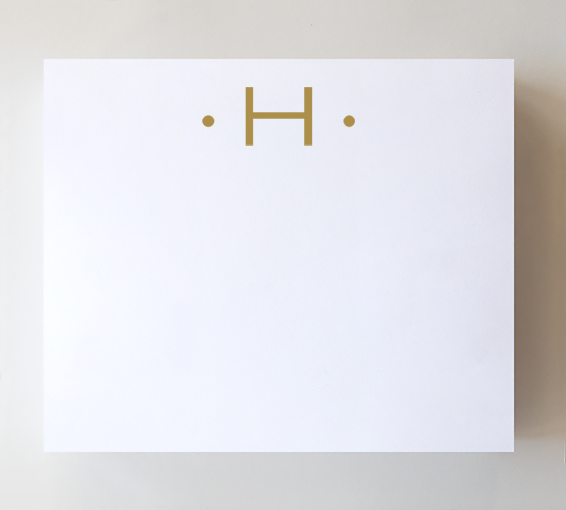 Initial Notepads - Luxe Gold Foil: G