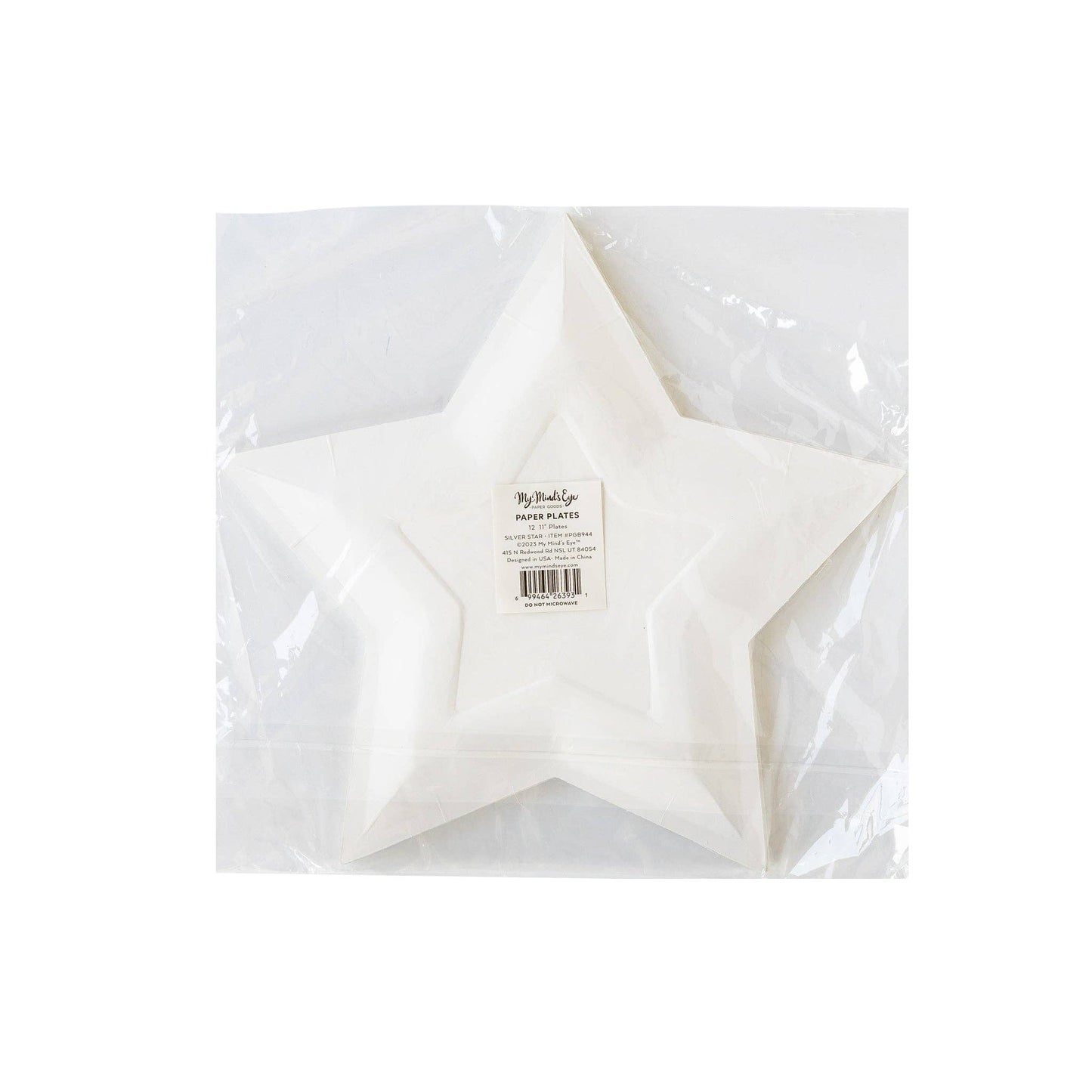 PGB944 - Silver Foil Star Shaped Plate