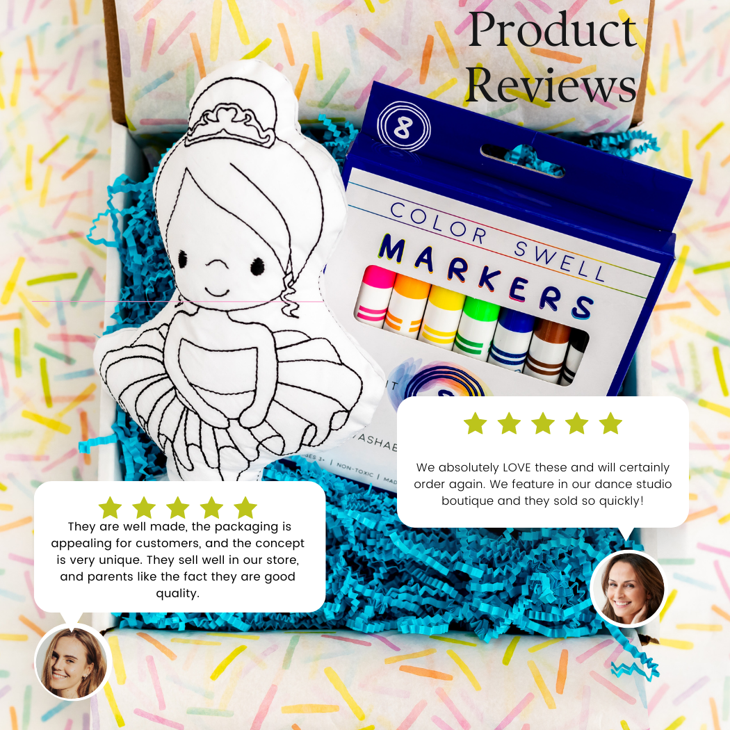 Ballerina Doodle Coloring Activity Doll