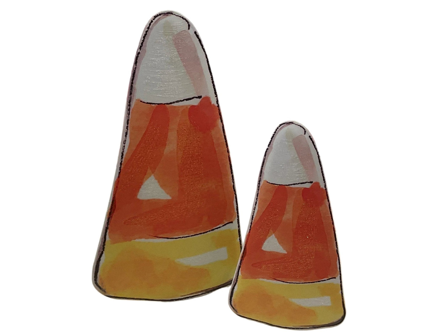 Beck’s Orange Candy Corn Metal Signs, S/2 - Bria Blair Creative