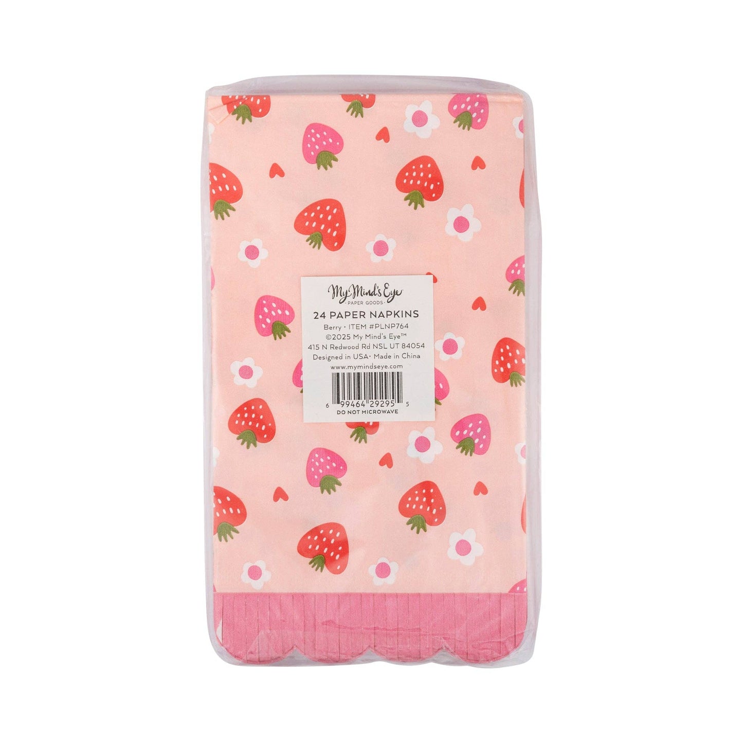 Berry Fringe Scallop Guest Napkin - Bria Blair Creative