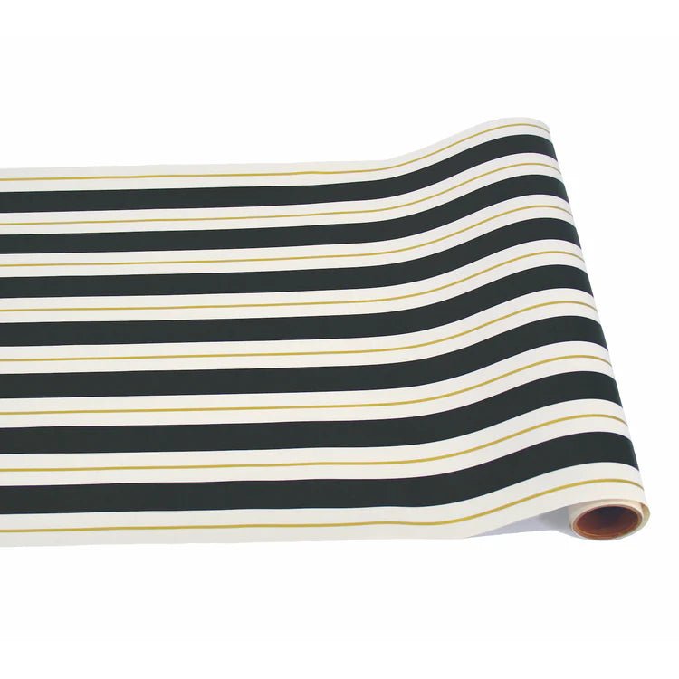 Black and Gold Awning Stripe Runner - Bria Blair Creative